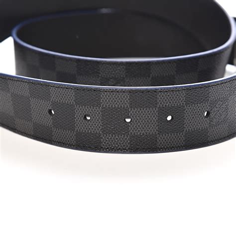 lv initiales damier graphite belt|LV Initiales 40mm Reversible Belt Damier Graphite Canvas.